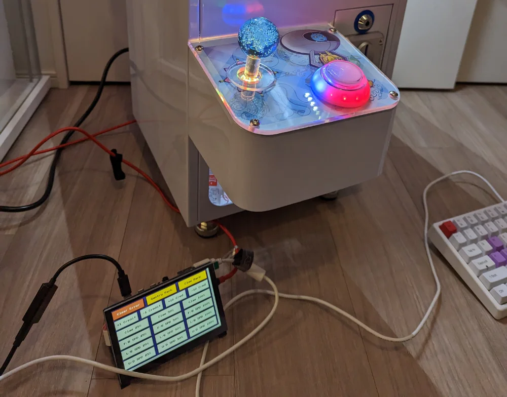 Hacked UFO Catcher with Cables